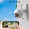 ANRAN Security Camera Wireless Outdoor, 2K Solar Outdoor Camera with 360 View, Smart Siren, Spotlights, Color Night Vision, PIR Human Detection, Pan Tilt Control, 2-Way Talk, IP65, Q1 White view 4
