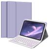 FINTIE Keyboard Case for iPad mini (A17 Pro) 7th Generation 2024 / iPad mini 6th Gen 8.3 Inch, Soft TPU Back Cover with Magnetically Detachable Wireless Bluetooth Keyboard, Backlight/Lilac Purple view 1