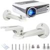 2-Be-Best Universal Projector Wall Mount Angle Adjustable 360Rotatable 11.5 lbs Load 7.9 in Length Projector Hanger with Mounting Screw Thread Adapters White as Mini Projector Camera Camcorder Mount view 1