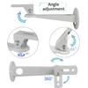 2-Be-Best Universal Projector Wall Mount Angle Adjustable 360Rotatable 11.5 lbs Load 7.9 in Length Projector Hanger with Mounting Screw Thread Adapters White as Mini Projector Camera Camcorder Mount view 2
