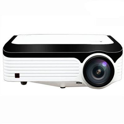 SMSOM Projector,Mini Video Projector,1080P Supported,Portable Outdoor Movie Projector,200" Display Compatible with TV Stick,HDMI,USB,VGA,AV for Home Entertainment (White)