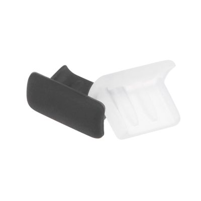uxcell 20pcs Silicone Mini USB Cap Port Cover Anti Dust Protector 7mmx2mm Black Clear