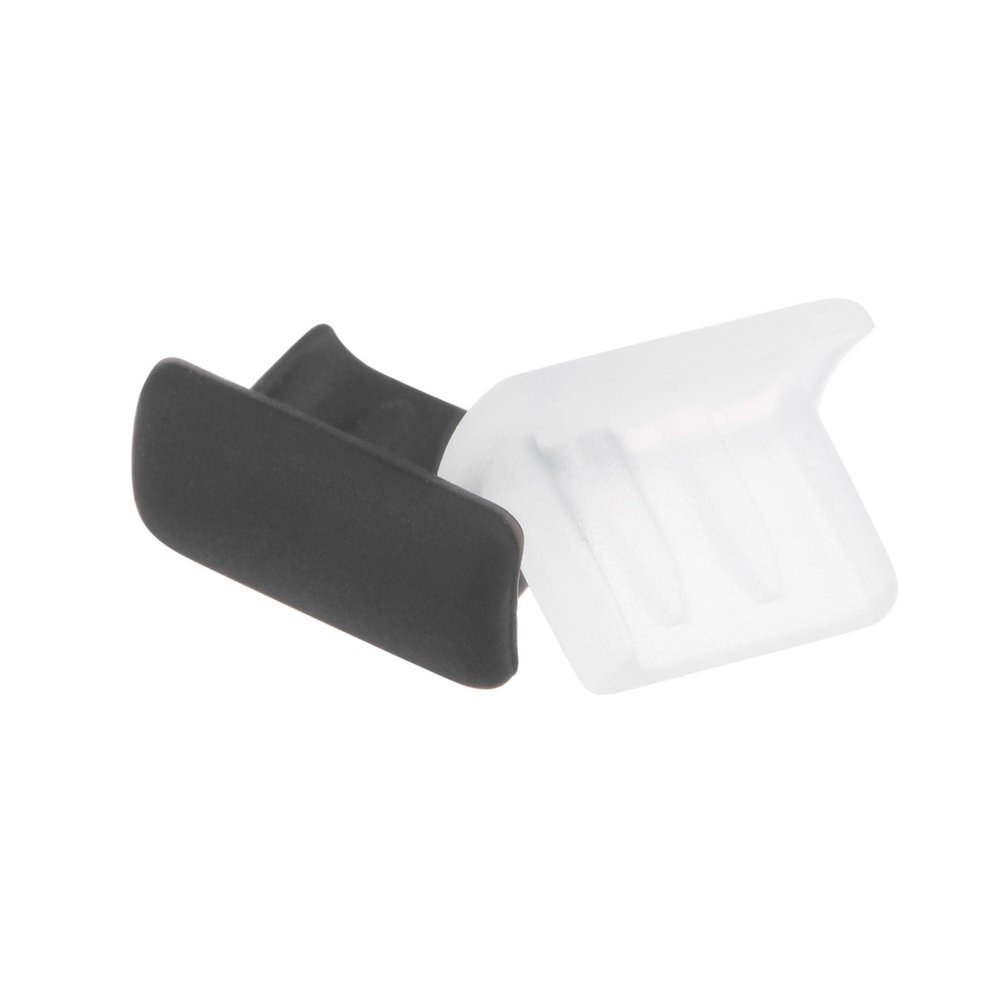uxcell 20pcs Silicone Mini USB Cap Port Cover Anti Dust Protector 7mmx2mm Black Clear