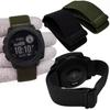 Abanen 22mm Elastic Watch Bands for Garmin Instinct 3 45mm / Instinct 2 Solar, Soft Stretchy Nylon Ultra-light Wristband Strap for Instinct E 45mm / Crossover Solar (Black + Green) view 4