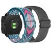 Abanen 22mm Elastic Watch Bands for Garmin Instinct 3 45mm / Instinct 2 Solar, Soft Stretchy Nylon Ultra-light Wristband Strap for Instinct E 45mm / Crossover Solar (Grey + Pink Blue) view 1