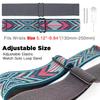 Abanen 22mm Elastic Watch Bands for Garmin Instinct 3 45mm / Instinct 2 Solar, Soft Stretchy Nylon Ultra-light Wristband Strap for Instinct E 45mm / Crossover Solar (Grey + Pink Blue) view 2