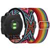 Abanen 22mm Elastic Watch Bands for Garmin Instinct / Instinct 2 Solar, Soft Stretchy Nylon Ultra-light Wristband Strap for Garmin Instinct Crossover Solar, Instinct Tactical/Esports (Rainbow + Black view 1