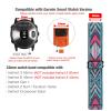 Abanen 22mm Elastic Watch Bands for Garmin Instinct / Instinct 2 Solar, Soft Stretchy Nylon Ultra-light Wristband Strap for Garmin Instinct Crossover Solar, Instinct Tactical/Esports (Rainbow + Black view 2