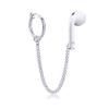 1 Pair Creative Earring Strap Wireless Earphone Holder Connector Unisex Anti-Lost Stainless Steel Earring-Style 8# view 1