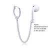 1 Pair Creative Earring Strap Wireless Earphone Holder Connector Unisex Anti-Lost Stainless Steel Earring-Style 8# view 2