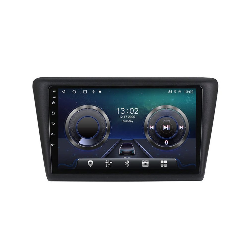 WXFN Car Radio Multimedia MP5 Player for Skoda Rapid 2013-2017 Car Audio with FM Rear View Camera Carplay 9 Inch HD Touch Screen Car Stereo Support Mirror Link/SWC/1080P Video,6+128g