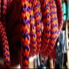 9/16 x 100 ft. Double Braid-Yacht Braid Polyester Rope Hank. Purple/ Orange Herringbone. view 2
