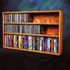 Highboy Solid Oak Wall or Shelf Mount for CD and DVD-VHS Tape-Book Cabinet view 1