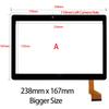 for 10.1'' Inch Zonko K105 Tablet PC Front Outter Touch Screen Panel Digitizer Sensor Glass Replacement Phablet Multitouch (Bigger Size Left Hole White) view 2