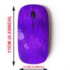 2.4G Wireless Mouse with Cute Pattern Design for All Laptops and Desktops with Nano Receiver - Violet foil tileable view 2