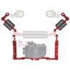 BGNing SLR Underwater Triangle Tray Stabilizer Action Camera Diving Cage Rig Bracket Handgrip Buoyancy Float Arm Mount Combo (5inch Red Combo A) view 1