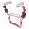 BGNing SLR Underwater Triangle Tray Stabilizer Action Camera Diving Cage Rig Bracket Handgrip Buoyancy Float Arm Mount Combo (5inch Red Combo A) view 2