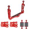 BGNing SLR Underwater Triangle Tray Stabilizer Action Camera Diving Cage Rig Bracket Handgrip Buoyancy Float Arm Mount Combo (5inch Red Combo A) view 4