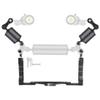 BGNing SLR Underwater Triangle Tray Stabilizer Action Camera Diving Cage Rig Bracket Handgrip Buoyancy Float Arm Mount Combo (5inch Black Combo A) view 2