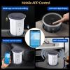 German Technology Motorized Pop Up Outlet for Countertop 15W Wireless Charger, Countertop Electrical Outlet with 3AC Outlets & 2USB Ports(20W PD),APP Remote Control and Speaker,Free 4.92 inch Hole Saw view 4