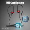 ADPROTECH Lightning Earbuds with Ear-Hook Sports Earphones for iPhone 14/13/12/11 Pro Max/X/XS Max/XR - MFi Certified with Mic Red view 2