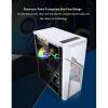 BBNB Computer Cases, Mid- Tower PC. Gaming Case ATX/M- ATX/ITX- Front I/O USB 3. 0 Port - Acrylic Glass Side Panel - RGB. Fan- Water- Cooling Ready (Color : White, Size : 1 Fans) view 3