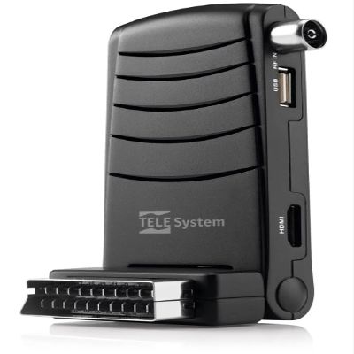 TELE System TS6005 DVB-T/T2 HD Digital Terrestrial Decoder with USB Media Player, Black
