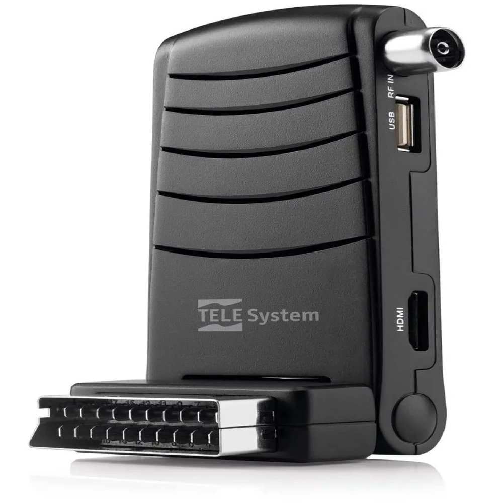 TELE System TS6005 DVB-T/T2 HD Digital Terrestrial Decoder with USB Media Player, Black