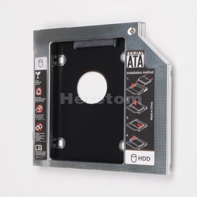 2nd HDD Caddy for 9.5MM SATA Universal Slim 2.5'' SSD Hard Drive Caddy Cases CD DVD Optical Drive Bay Without Bezel