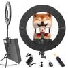 JJ JIANJIN Ring Light 18 INCH Kit,55W6700k Dimmable LED Light, Tripod Stand, Remote Controller,Box for Camera,Smartphone,YouTube,TikTok,Self-Portrait Shooting,CRI95 (Black) view 1