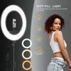 JJ JIANJIN Ring Light 18 INCH Kit,55W6700k Dimmable LED Light, Tripod Stand, Remote Controller,Box for Camera,Smartphone,YouTube,TikTok,Self-Portrait Shooting,CRI95 (Black) view 2