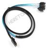 10PCS/LOT Mini SAS 4i 36P SFF 8087 to 4 SATA 7P The Reverse with Latch Cable 100CM/1M view 3