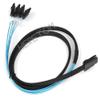 10PCS/LOT Mini SAS 4i 36P SFF 8087 to 4 SATA 7P The Reverse with Latch Cable 100CM/1M view 4