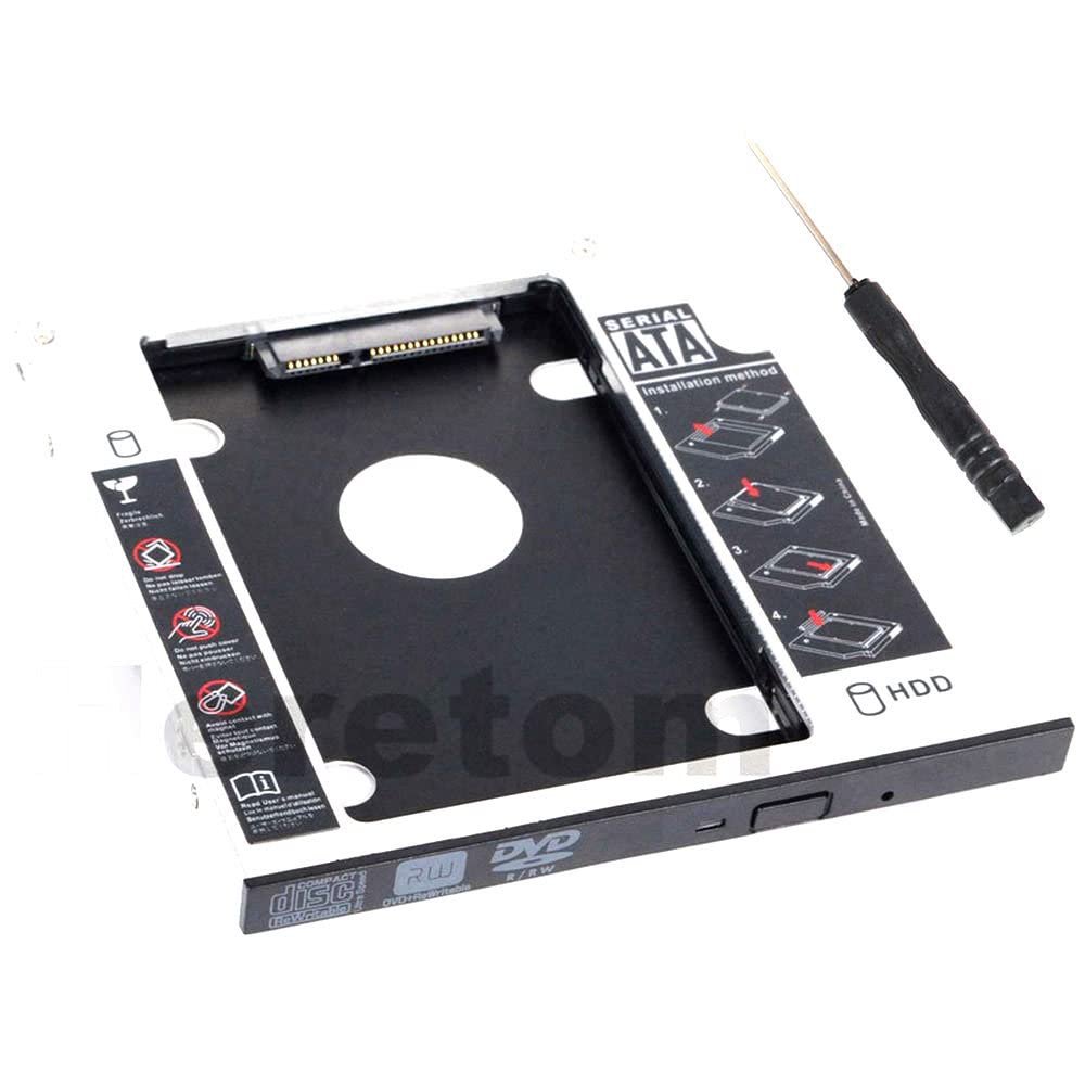 2pcs Universal Aluminum SATA to SATA 12.7mm 2nd HDD SSD Optibay Caddy for Laptop DVD CD-ROM Optical Bay