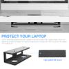 GOME Under Desk Laptop Mount Metal Bracket with Felt Board, Under Desk Laptop Tray Holder Shelf with Screws to Enhanced Stability view 2