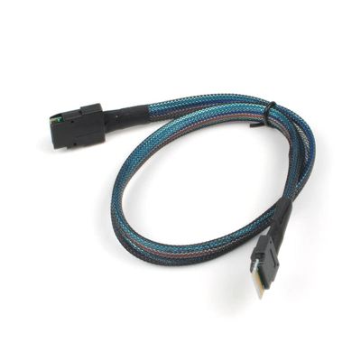 10PCS Mini SAS Slim SAS 4.0 SFF-8654 4i 38pin to SAS SFF8087 Target Hard Disk Raid Cable 50cm
