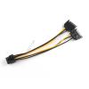 10PCS Dual 15 Pin Male Cable to (6+2) 8 Pin Male PCIE PCI Express Video Card SATA Power Cable Adapter Data Cables 20CM view 2
