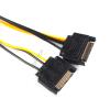 10PCS Dual 15 Pin Male Cable to (6+2) 8 Pin Male PCIE PCI Express Video Card SATA Power Cable Adapter Data Cables 20CM view 3