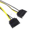10PCS Dual 15 Pin Male Cable to (6+2) 8 Pin Male PCIE PCI Express Video Card SATA Power Cable Adapter Data Cables 20CM view 4