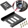 100Pcs 2.5" SSD HDD to 3.5" Metal Mounting Adapter Bracket Dock Hard Drive Holder for PC Hard Drive Enclosure W/Screws view 1