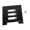 2.5" to 3.5" SSD HDD Metal Mounting Bracket Adapter Hard Drive Holder for PC SSD with Cable Black view 2