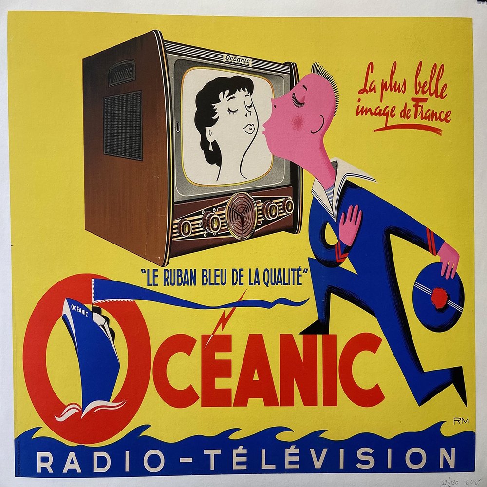 Radio TV Oceanic Poster Reproduction  Format 50 x 70 cm Luxury Paper 300 g  HD Digital File Sale