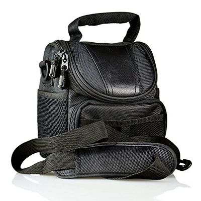 Lightweight Black Shoulder Camera Case Bag Compatible with Sony DSC-HX400V DSC-HX350 DSC-HX300 DSC-H400 DSC-H300 HX400V HX350 HX300 HX200V HX100V H400 H300 H200