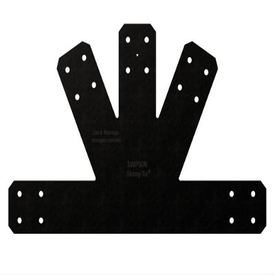 Simpson Strong-Tie APVGP612 Outdoor Accents Avant Collection 6:12 Pitch, Black Powder-Coated Gable Plate
