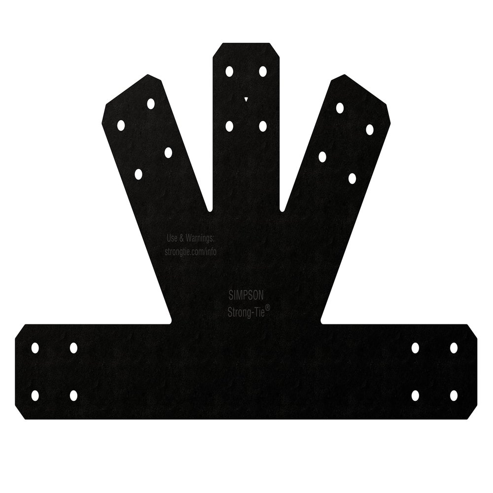 Simpson Strong-Tie APVGP612 Outdoor Accents Avant Collection 6:12 Pitch, Black Powder-Coated Gable Plate
