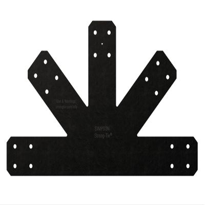 Simpson Strong-Tie APVGP1212 Outdoor Accents Avant Collection 12:12 Pitch, Black Powder-Coated Gable Plate