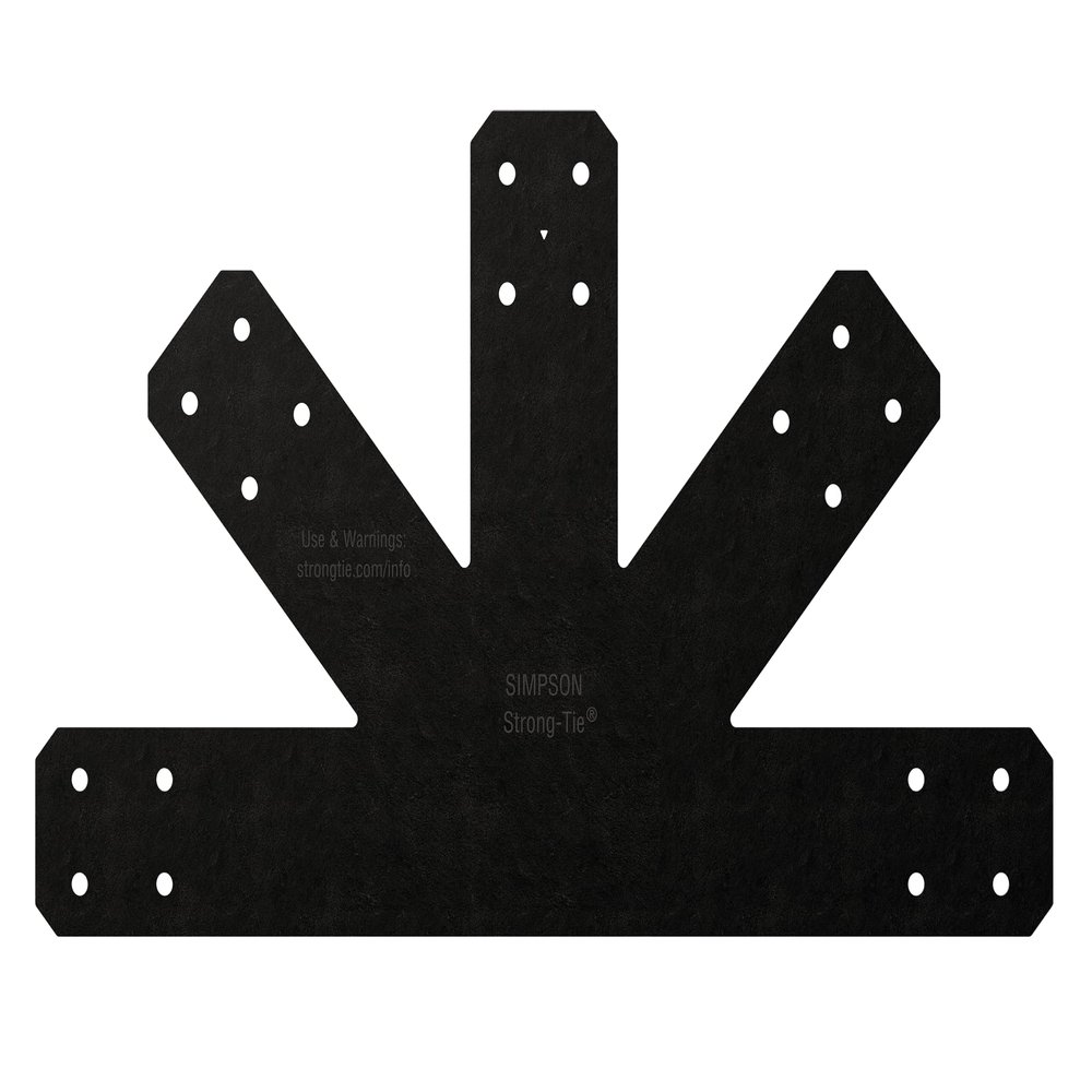 Simpson Strong-Tie APVGP1212 Outdoor Accents Avant Collection 12:12 Pitch, Black Powder-Coated Gable Plate