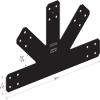 Simpson Strong-Tie APVGP1212 Outdoor Accents Avant Collection 12:12 Pitch, Black Powder-Coated Gable Plate view 2
