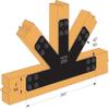 Simpson Strong-Tie APVGP1212 Outdoor Accents Avant Collection 12:12 Pitch, Black Powder-Coated Gable Plate view 3