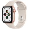 Apple Watch SE 40mm GPS + Cellular Gold Aluminum Case - Starlight Sport Band (Renewed) view 1